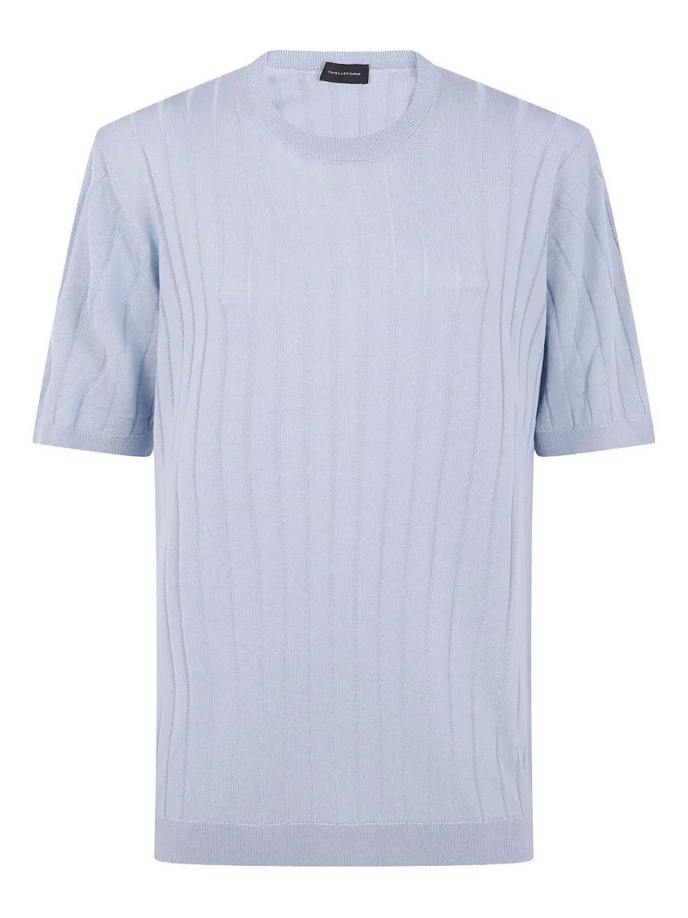 Tagliatore Roden ribbed T-shirt Blauw