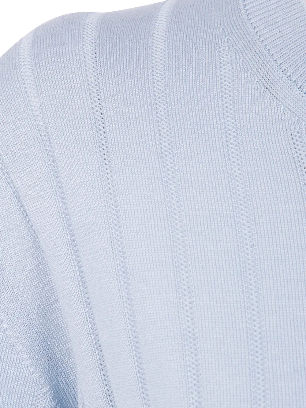 Tagliatore Roden ribbed T-shirt Blauw