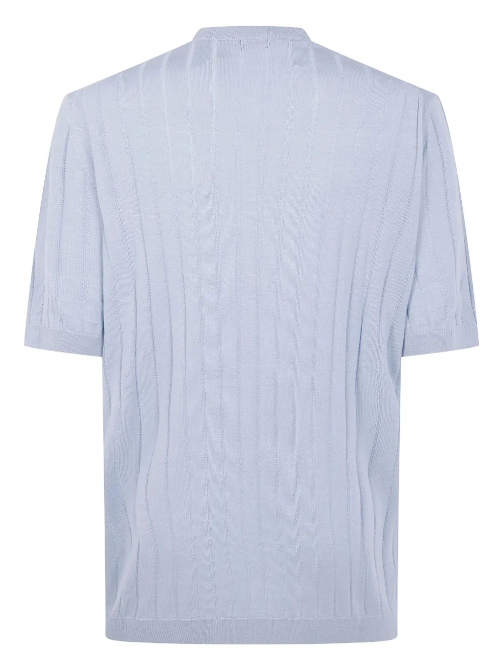 Tagliatore Roden ribbed T-shirt Blauw