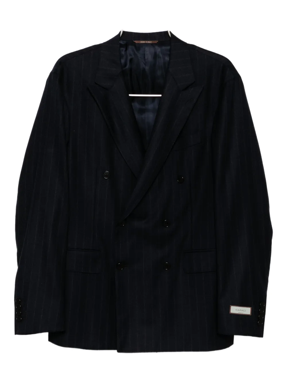 Canali pinstripe double-breasted suit | Blue | Image 1