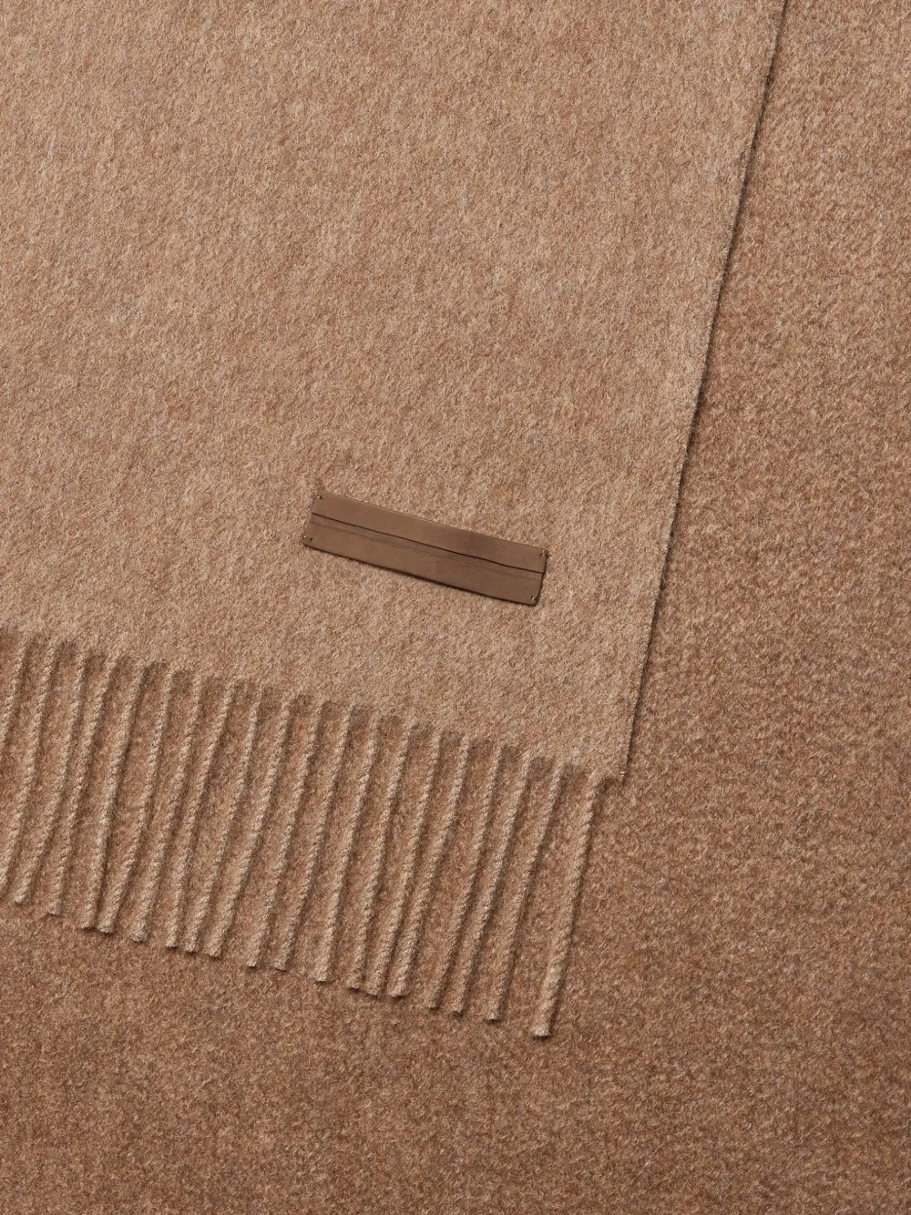 Zegna Kasjmier sjaal met franje - Bruin