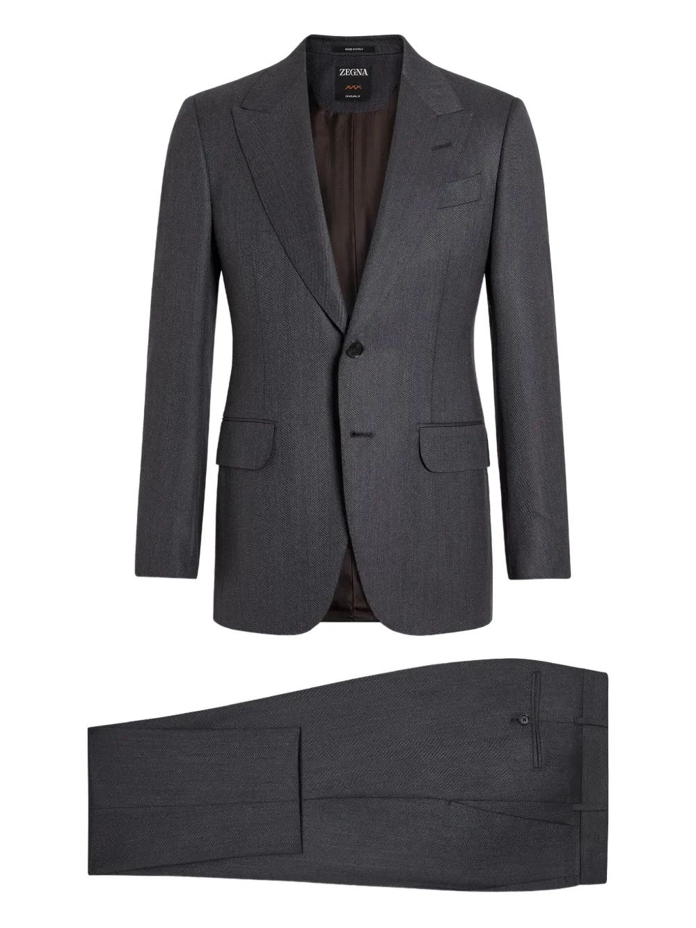 Zegna single-breasted wool suit | Grey | Image 1
