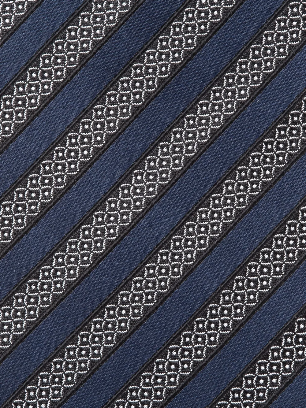 Zegna Striped-pattern Tie In Blue