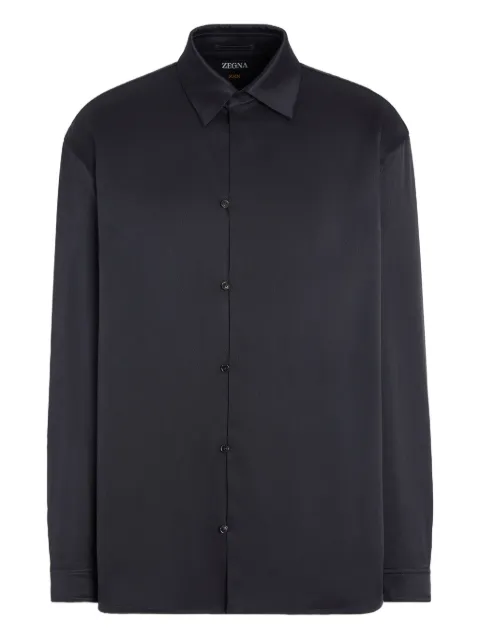 Zegna long-sleeve silk shirt