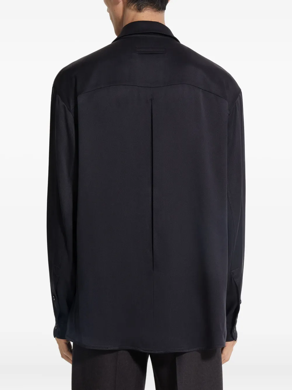 Zegna Zijden overhemd Zwart