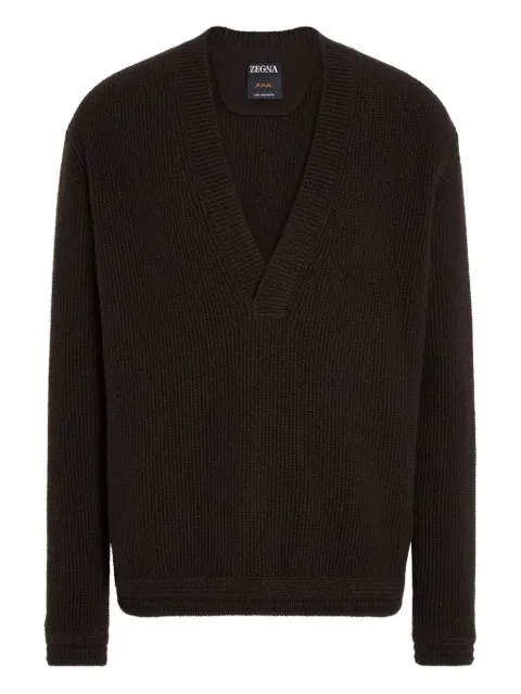 Zegna Oasi V-neck cashmere sweater