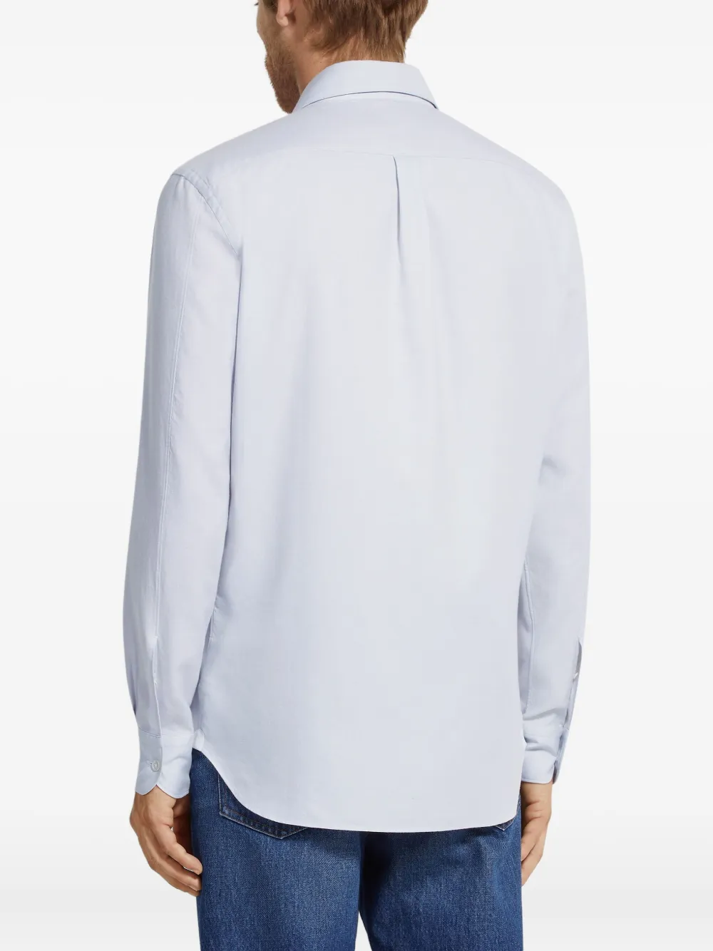 Zegna Linnen overhemd Blauw