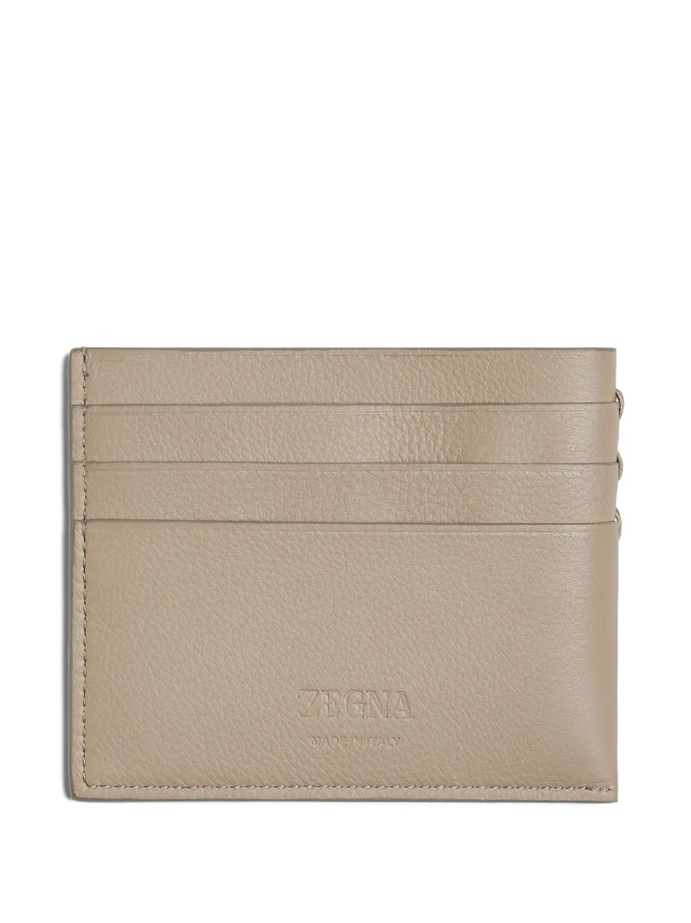 Zegna leather logo-plaque card holder | Image 2