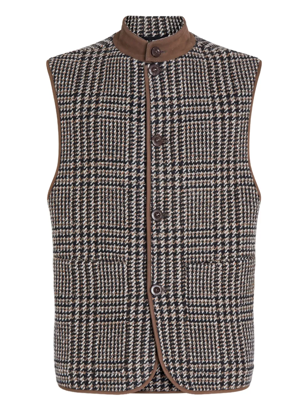 Zegna houndstooth vest | Brown | Image 1
