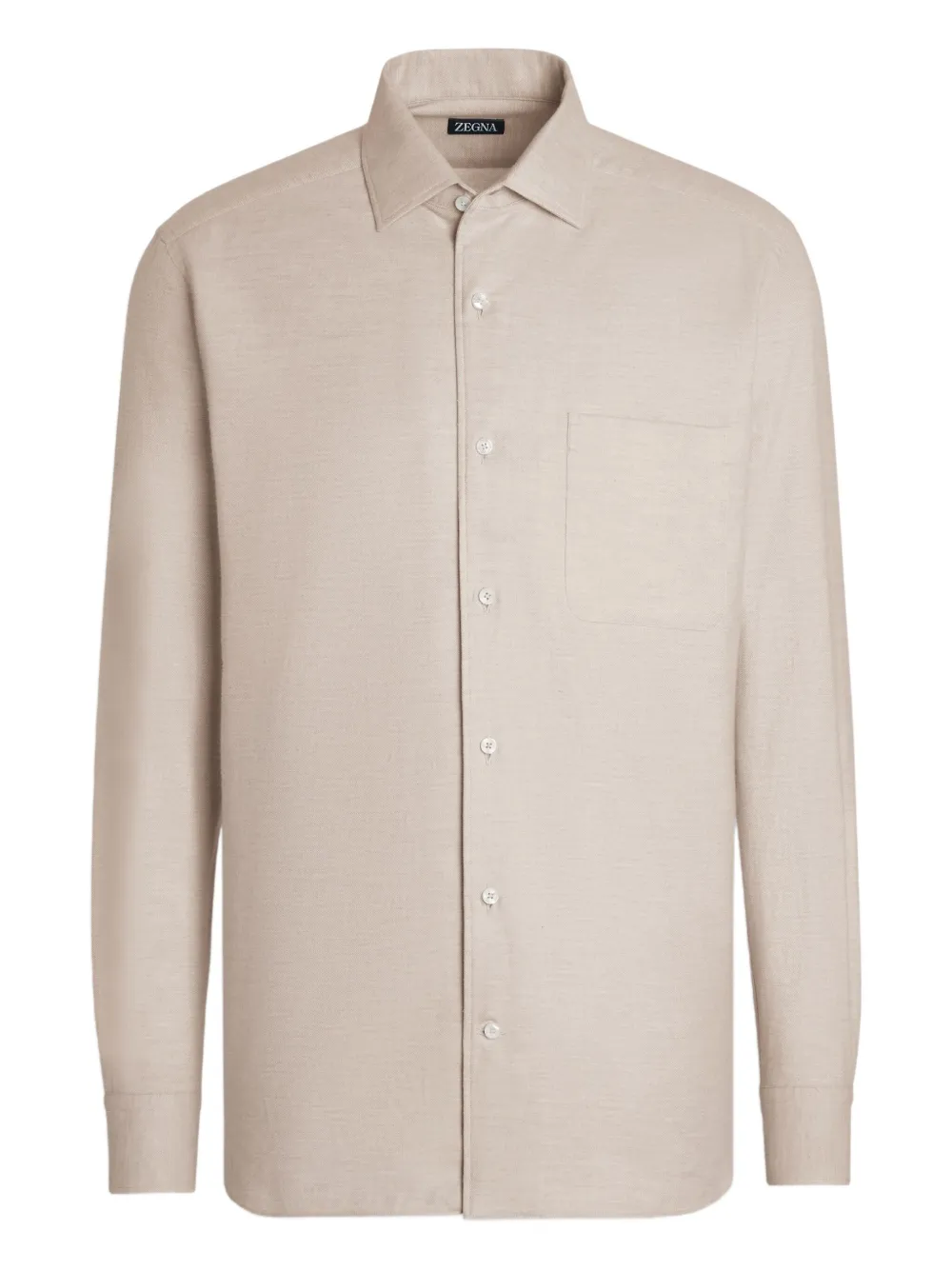 Zegna Camicia con taschino - Toni neutri
