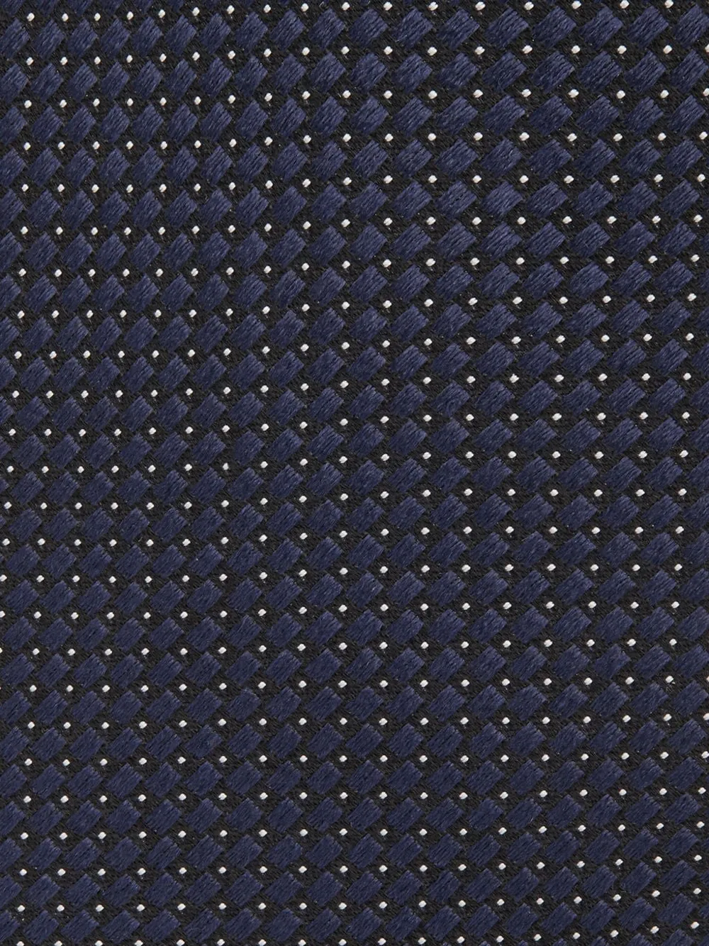  Zegna Textured Dot Silk Tie - Blue 