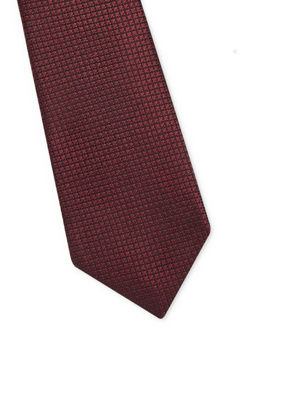 Zegna Micro-pattern Tie In Burgundy