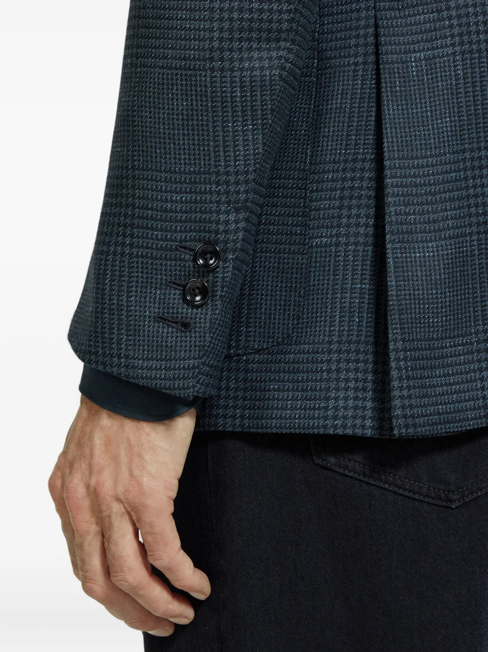 Zegna Geruite blazer Groen