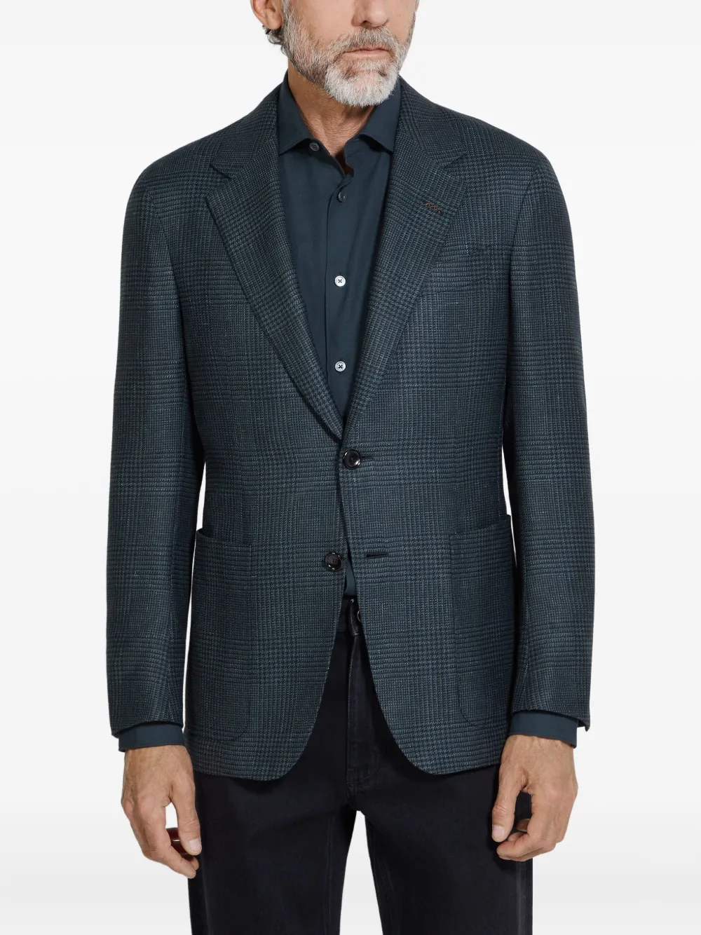 Zegna Geruite blazer Groen