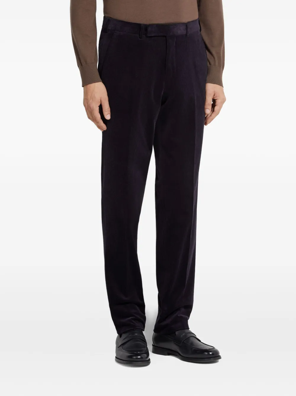 Zegna Corduroy Trousers In Brown
