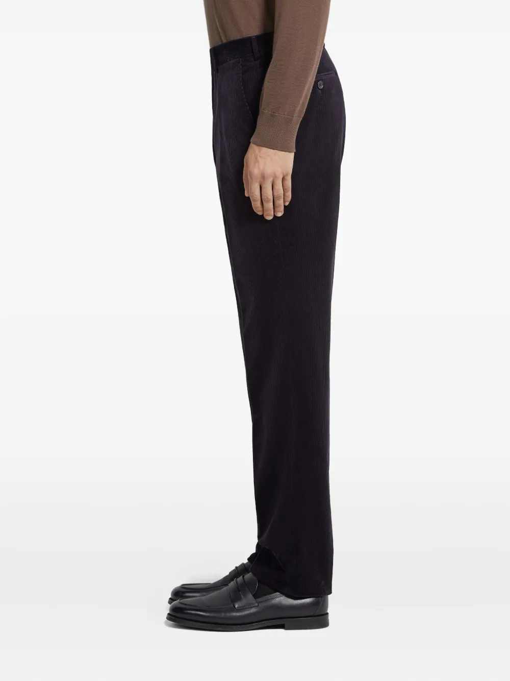 Zegna Corduroy Trousers In Brown