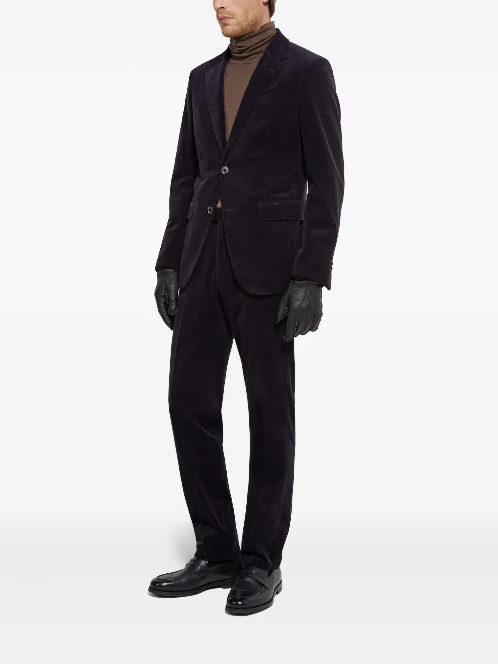Zegna Ribfluwelen broek - Paars