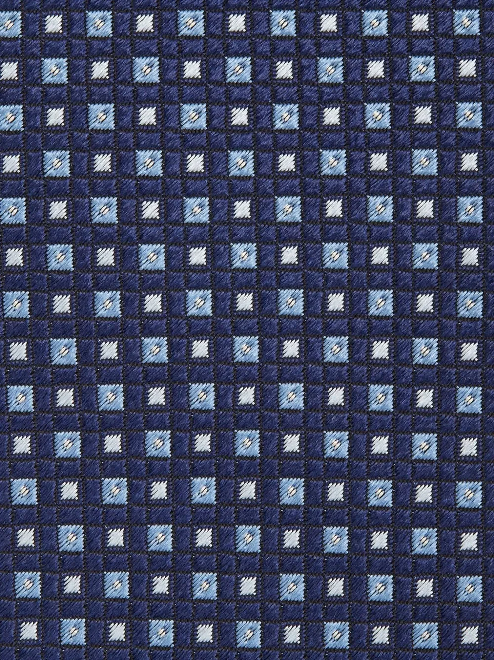Zegna Geometric-pattern Silk Tie In Blue