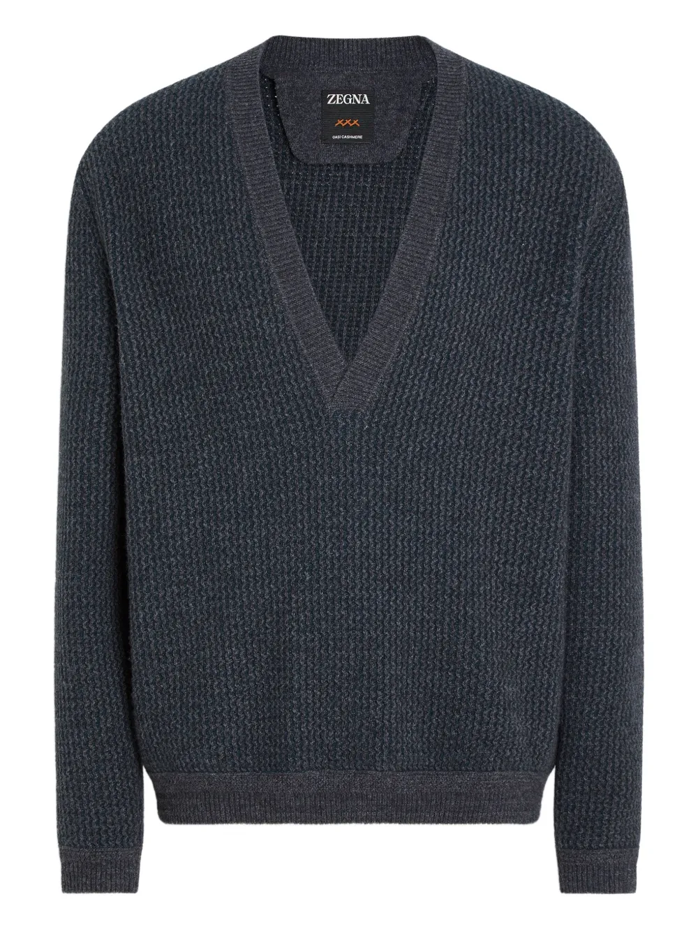 Zegna Oasi V-neck Sweater In Blue