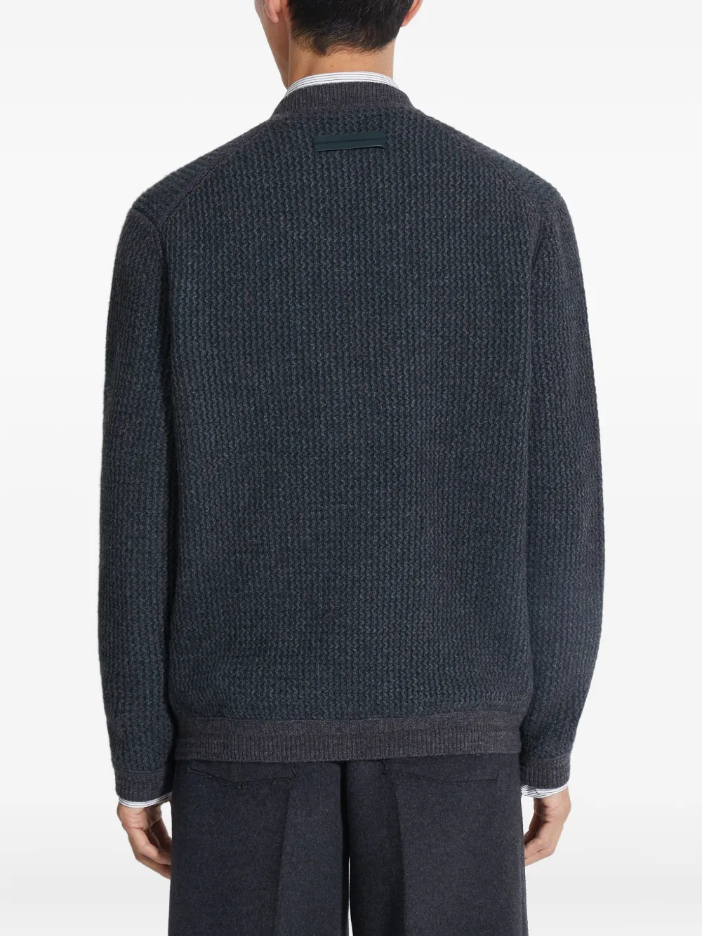 Zegna Oasi V-neck Sweater In Blue