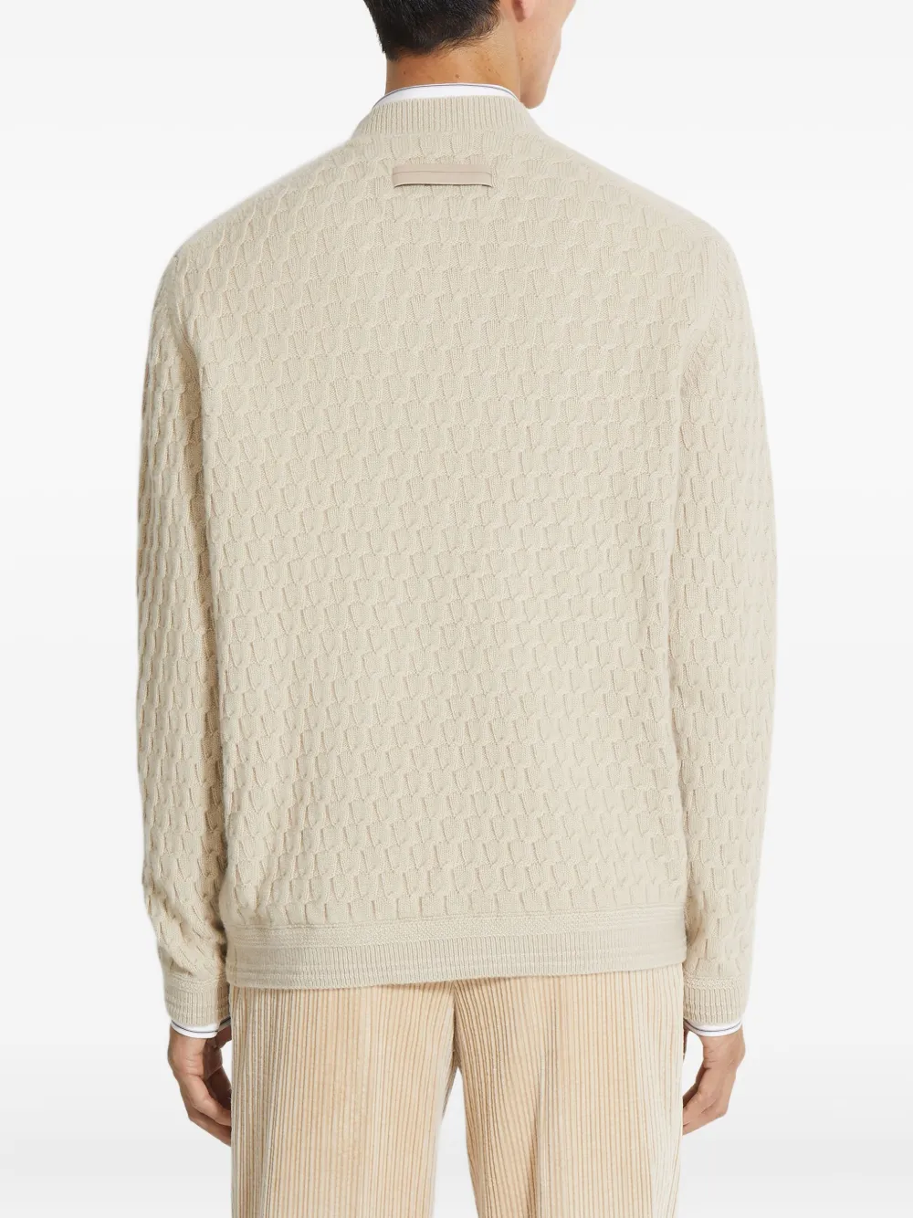 Zegna Oasi V-neck Sweater In Gold
