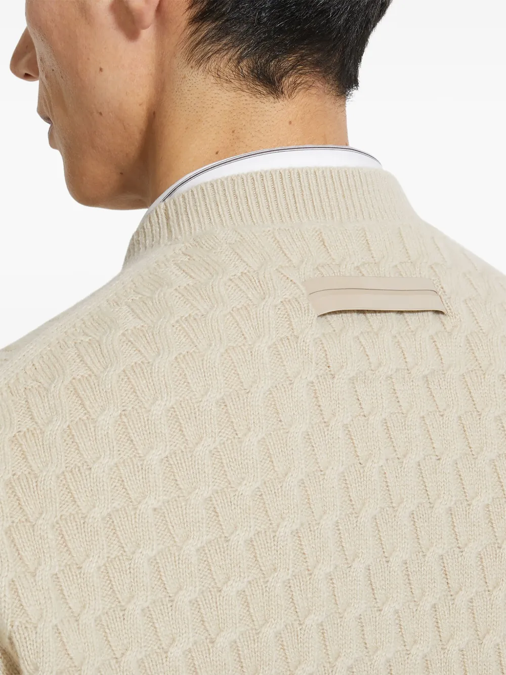 Zegna Oasi V-neck Sweater In Gold