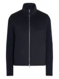 Zegna panelled zip-up cardigan - Blue