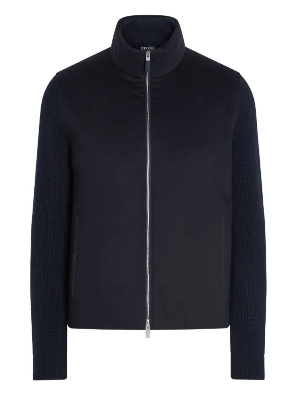 ゼニア　カーディガン Zegna ジップアップ カーディガン | ブルー | FARFETCH JP