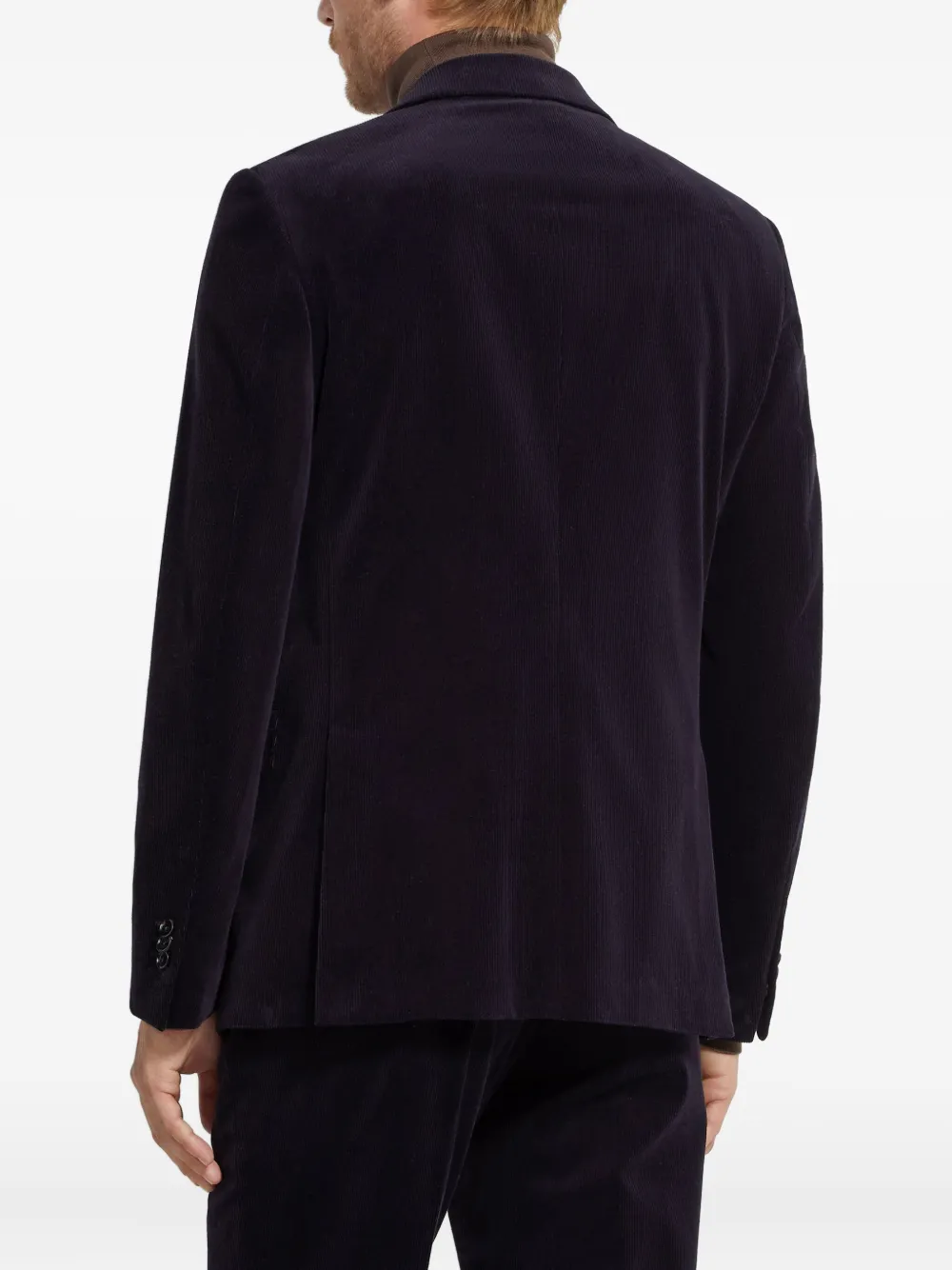 Zegna Corduroy Single-breasted Blazer In Neutral