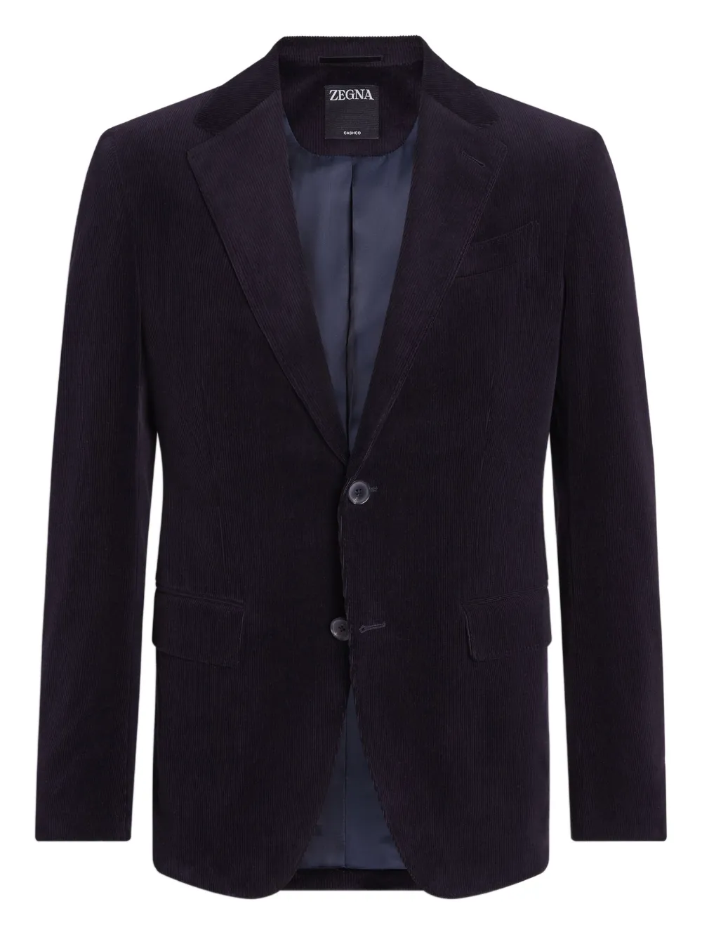 Zegna corduroy single-breasted blazer | Blue | Image 1