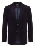 Zegna corduroy single-breasted blazer - Blue
