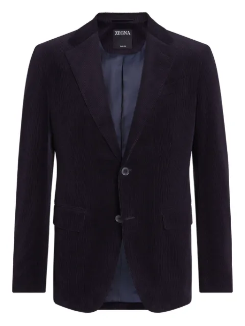 Zegna corduroy single-breasted blazer
