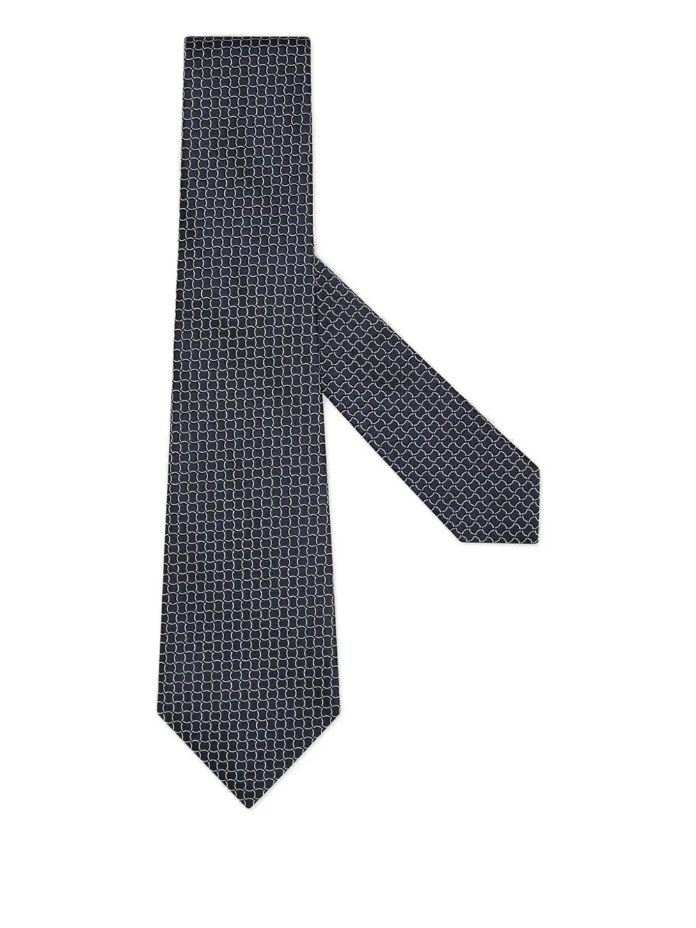 Zegna Cravatta in seta con motivo geometrico - Nero