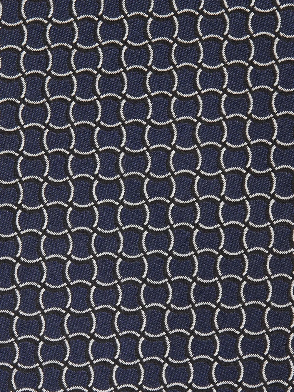 Zegna Zijden stropdas met geometrisch patroon Zwart