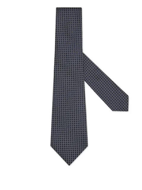Zegna geometric-pattern silk tie