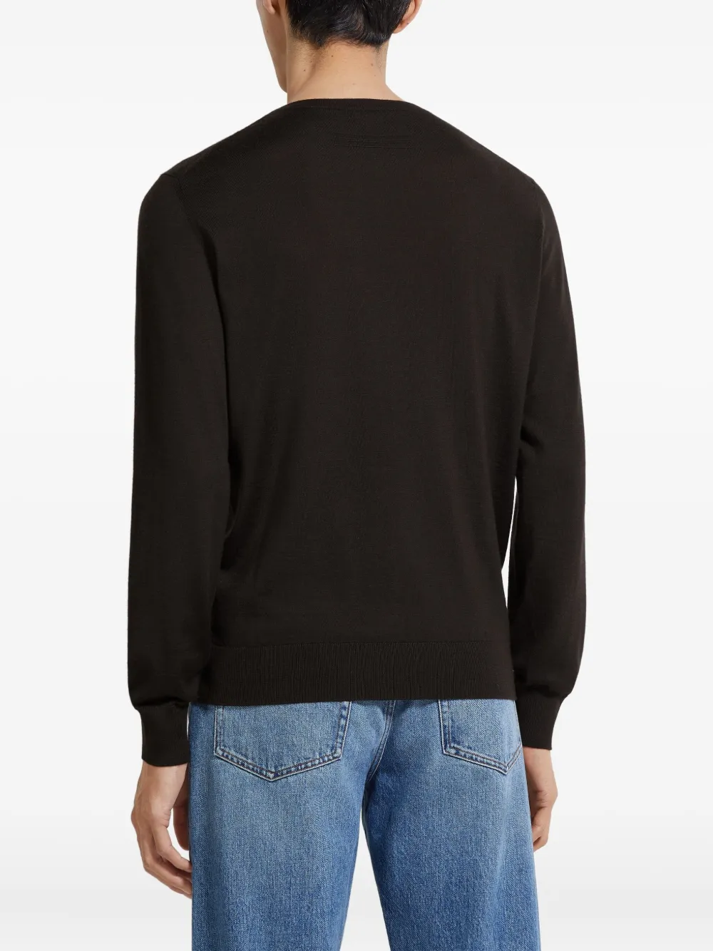 Zegna Trui met ronde hals Bruin