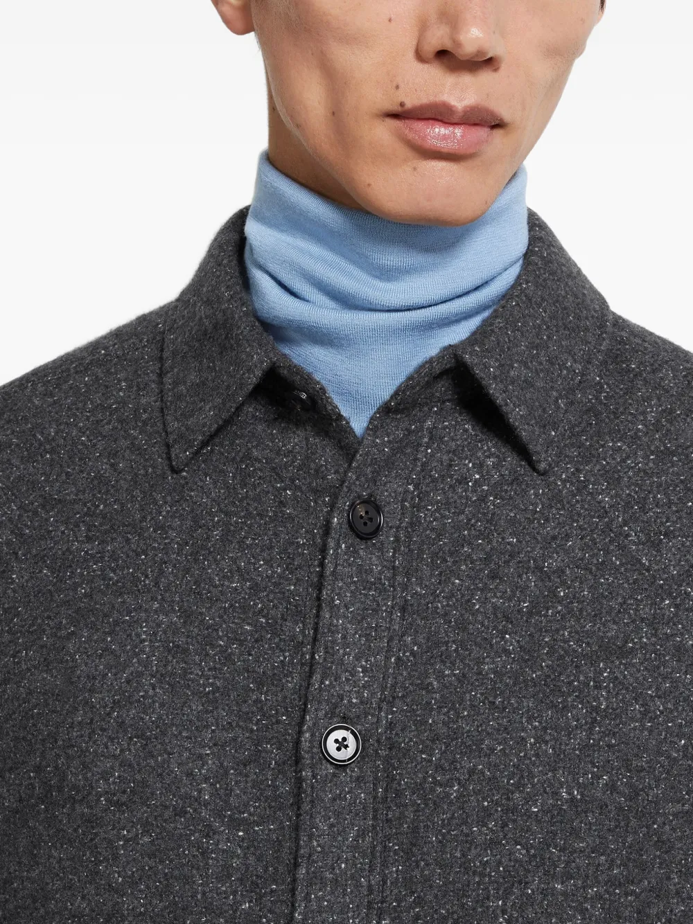 Zegna Overhemd met lange mouwen en kraag Grijs