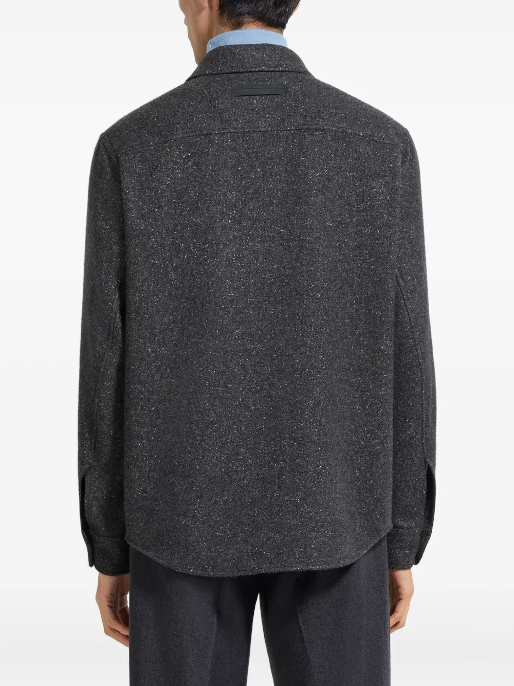 Zegna Overhemd met lange mouwen en kraag Grijs