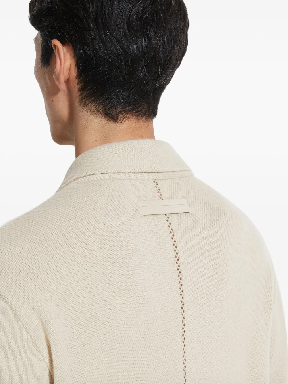 Zegna Oasi vest met knopen Beige