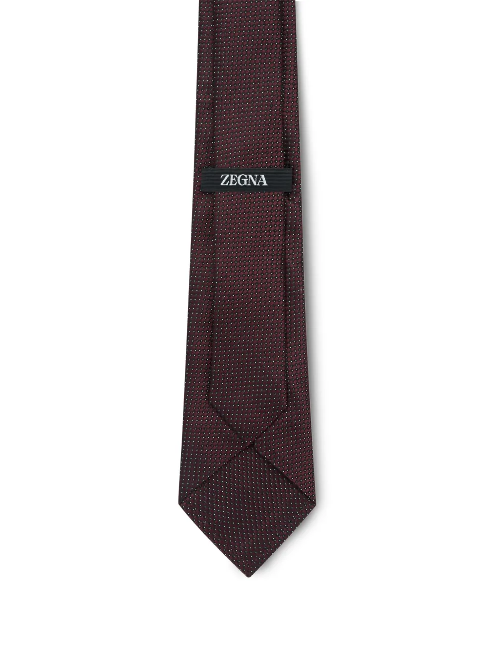 Zegna Zijden stropdas met jacquard - Rood