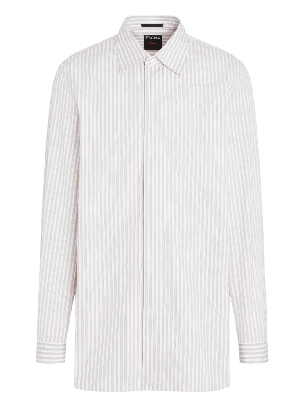 Zegna Camisa Centoventimila de algodão com listras | Branco | Image 1