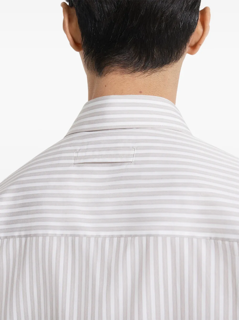 Zegna Centoventimila gestreept katoenen overhemd Wit