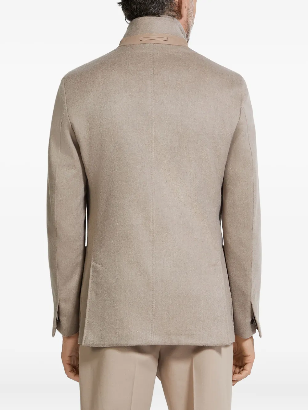 Zegna Light Taupe Oasi Cashmere Jacket In Neutral
