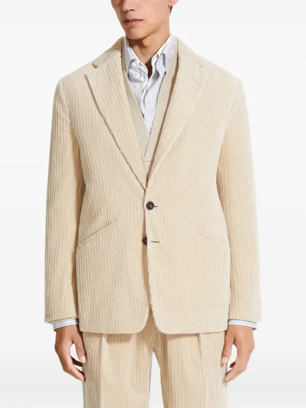 Zegna Cashco Corduroy Blazer | Neutrals | FARFETCH