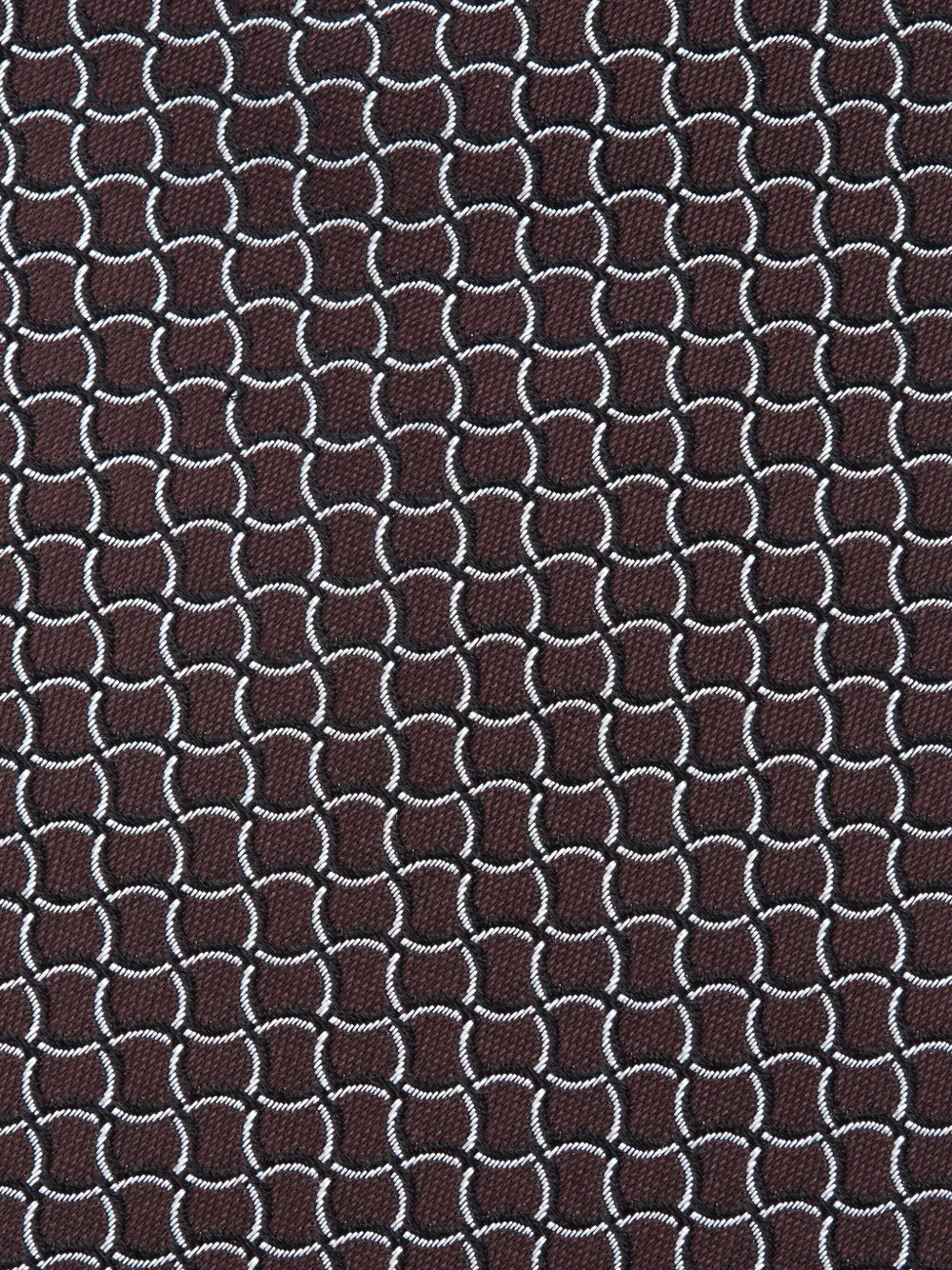Zegna Zijden stropdas met geometrisch patroon Bruin
