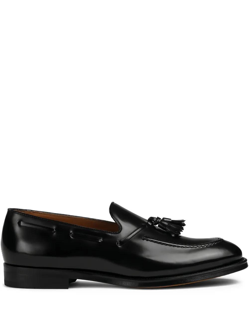 Doucal's tassel-leather loafers Black