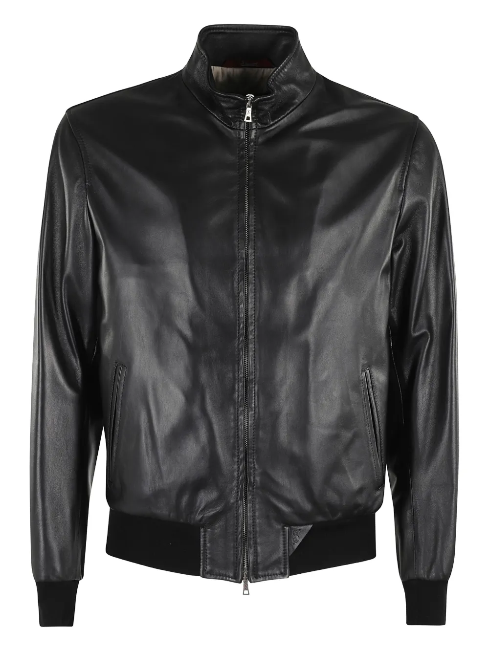 Stewart zip-up leather jacket | Black | Image 1