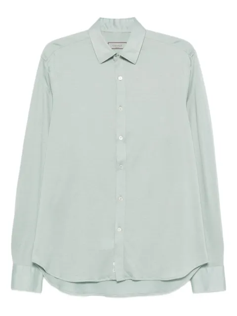 Canali long-sleeve cotton-blend shirt