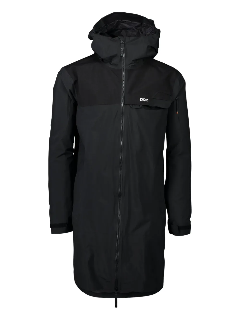 Poc Logo-print Hooded Parka In Black