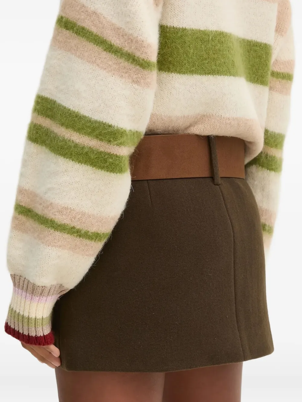 Miss Sixty belted mini skirt - Groen